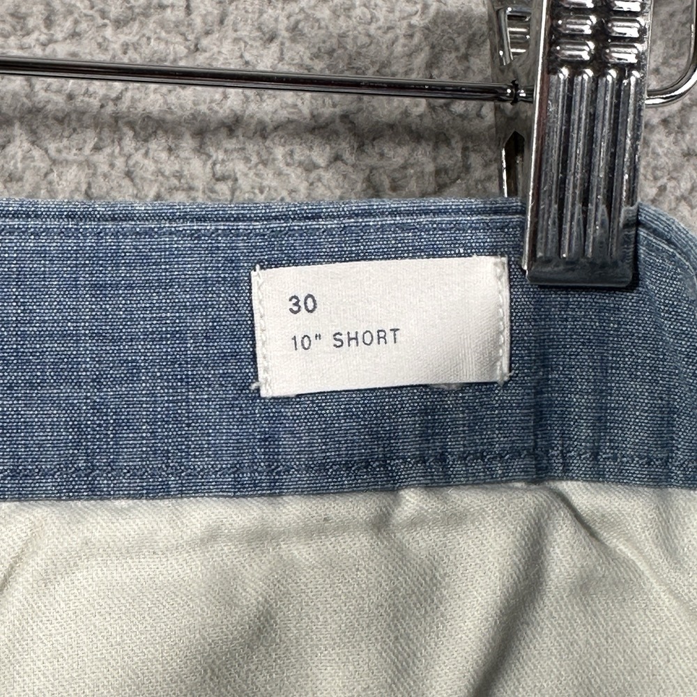 Gap Shorts Mens Size 30 Blue Essential Khaki 10" Flat Front Classic Preppy Beach - Picture 8 of 8